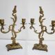 Pair of gilded bronze candlesticks
