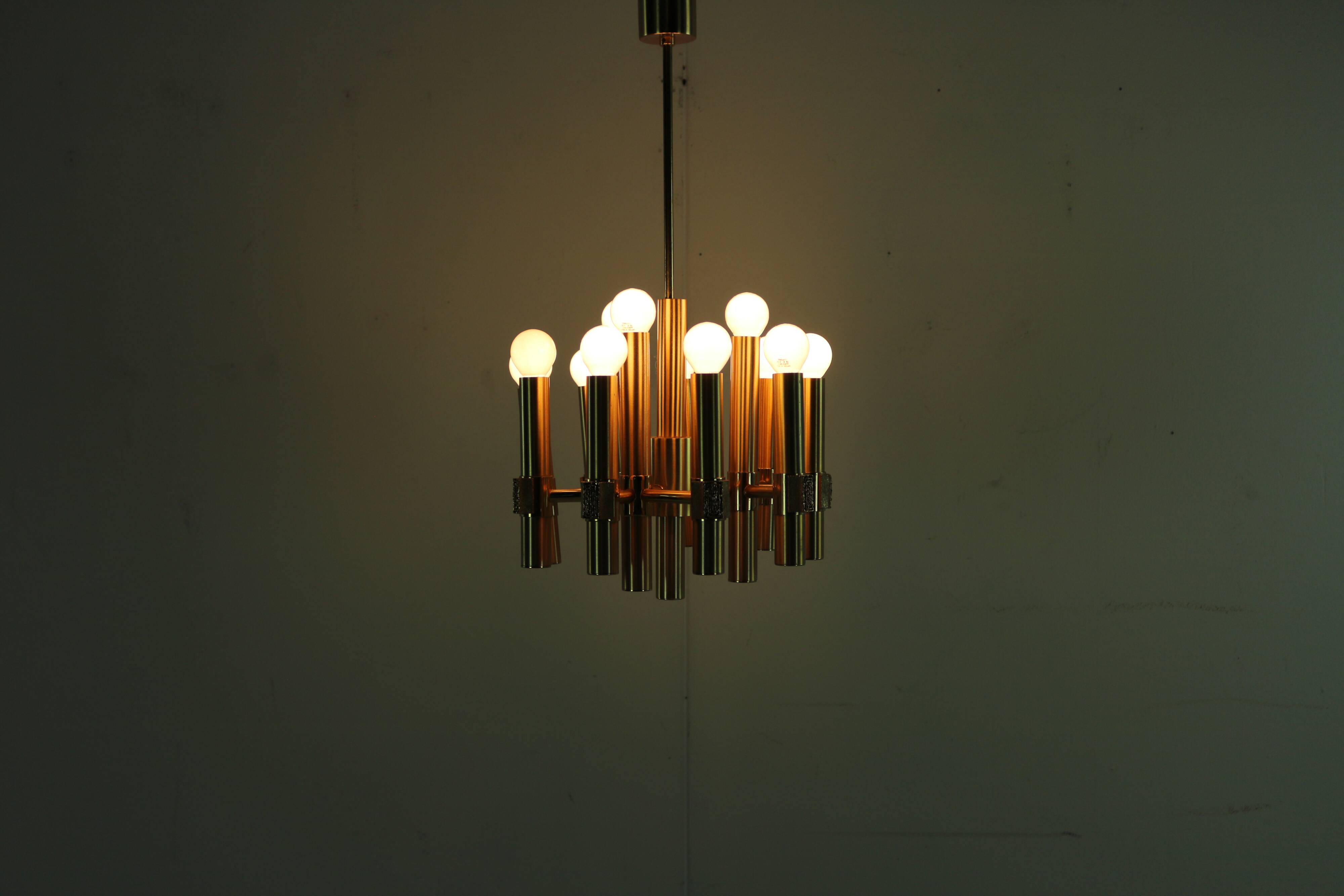 Italian seventies design ceilinglamp Angelo Brotto for Esperia