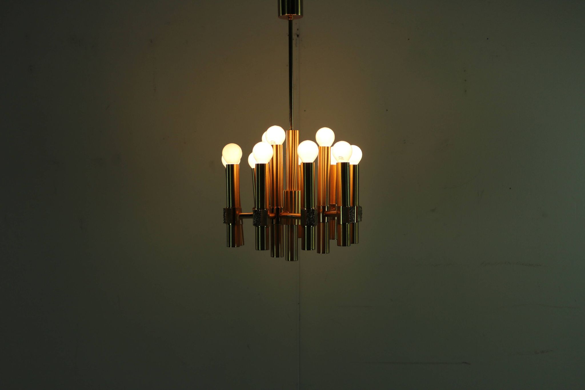 Italian seventies design ceilinglamp Angelo Brotto for Esperia