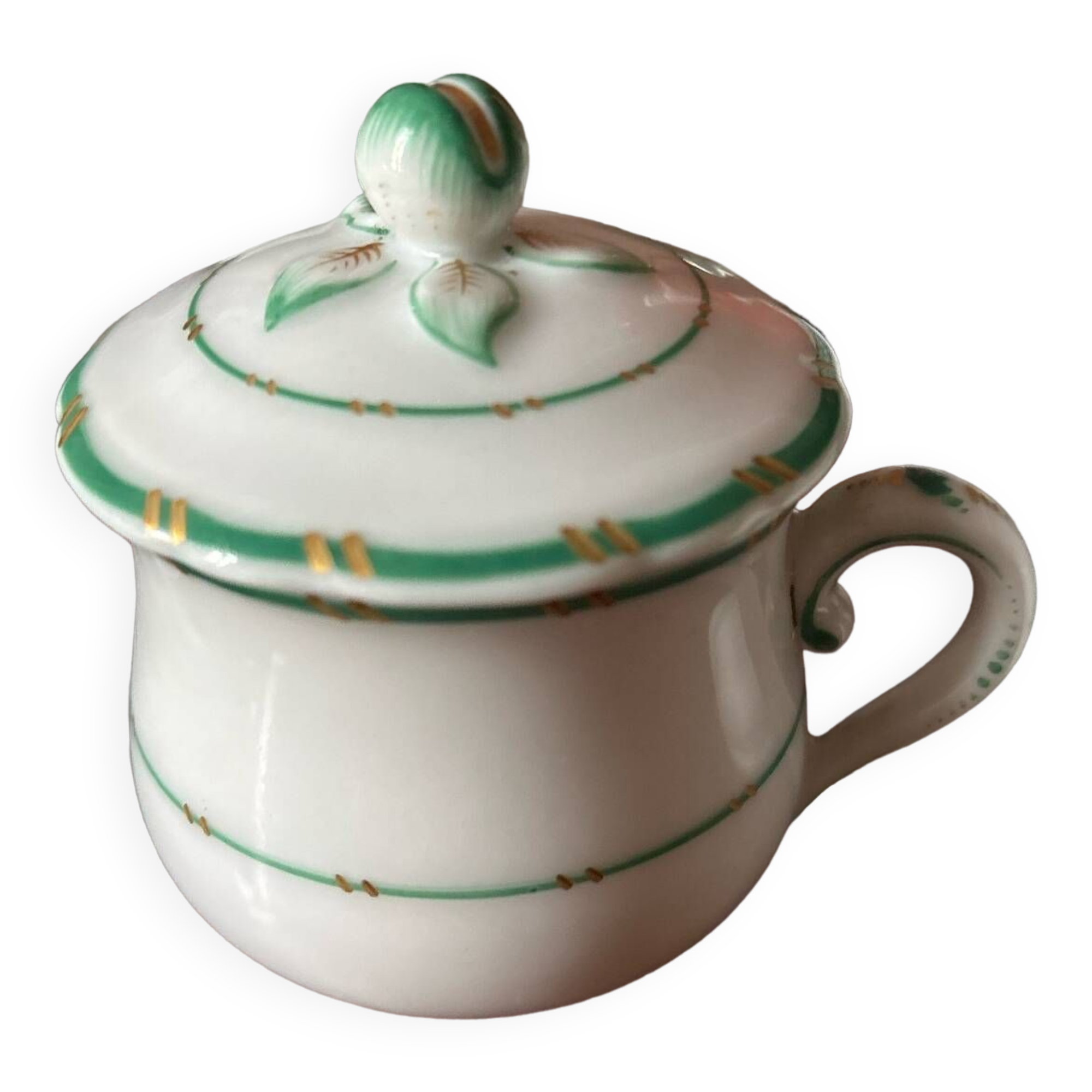 6 anciens pots a creme porcelaine de paris 19eme (1850) lot de 6