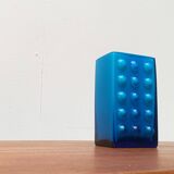 Mid-century German block glass bubble vase by Karl Friedrich Glass.