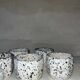6 speckled ceramic coffee cups