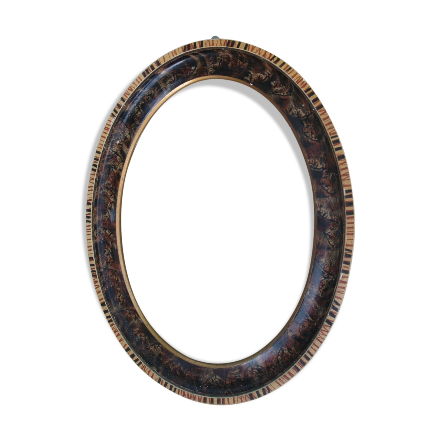 Beautiful old wooden oval frame - Art Deco 1920
