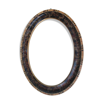 Beautiful old wooden oval frame - Art Deco 1920