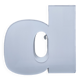 Letter lamp "D" plexiglass 80s