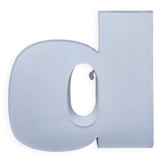 Letter lamp "D" plexiglass 80s