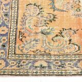 5x8 Mustard & Yellow Bordered Vintage Rug, 160x255Cm