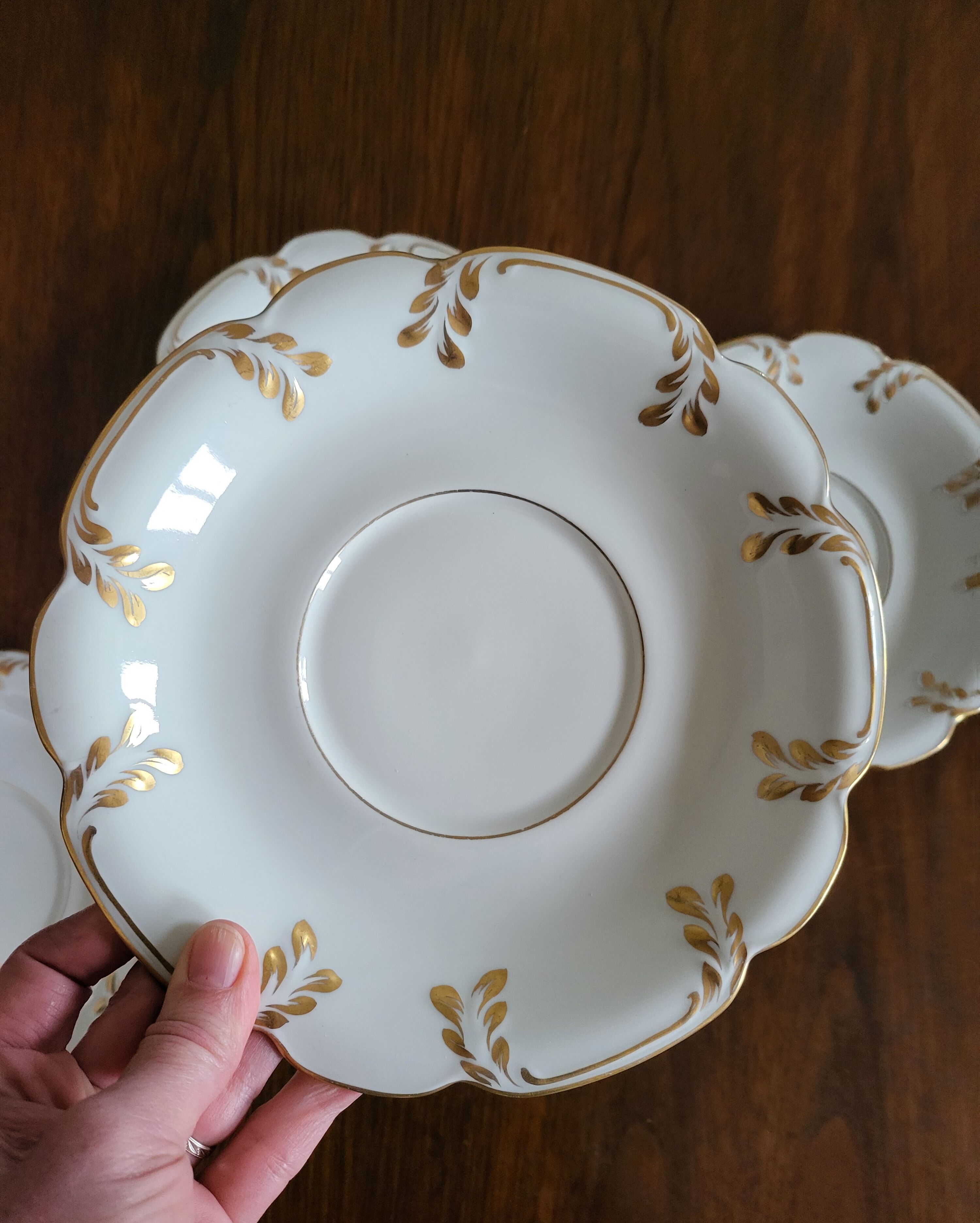 4 Dessert Plates in Old Paris Porcelain