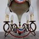 French Style Balloon Toleware Chandelier from the 1950s