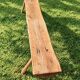 Pair of antique farmhouse benches in solid wood – brutalist style – 180 cm