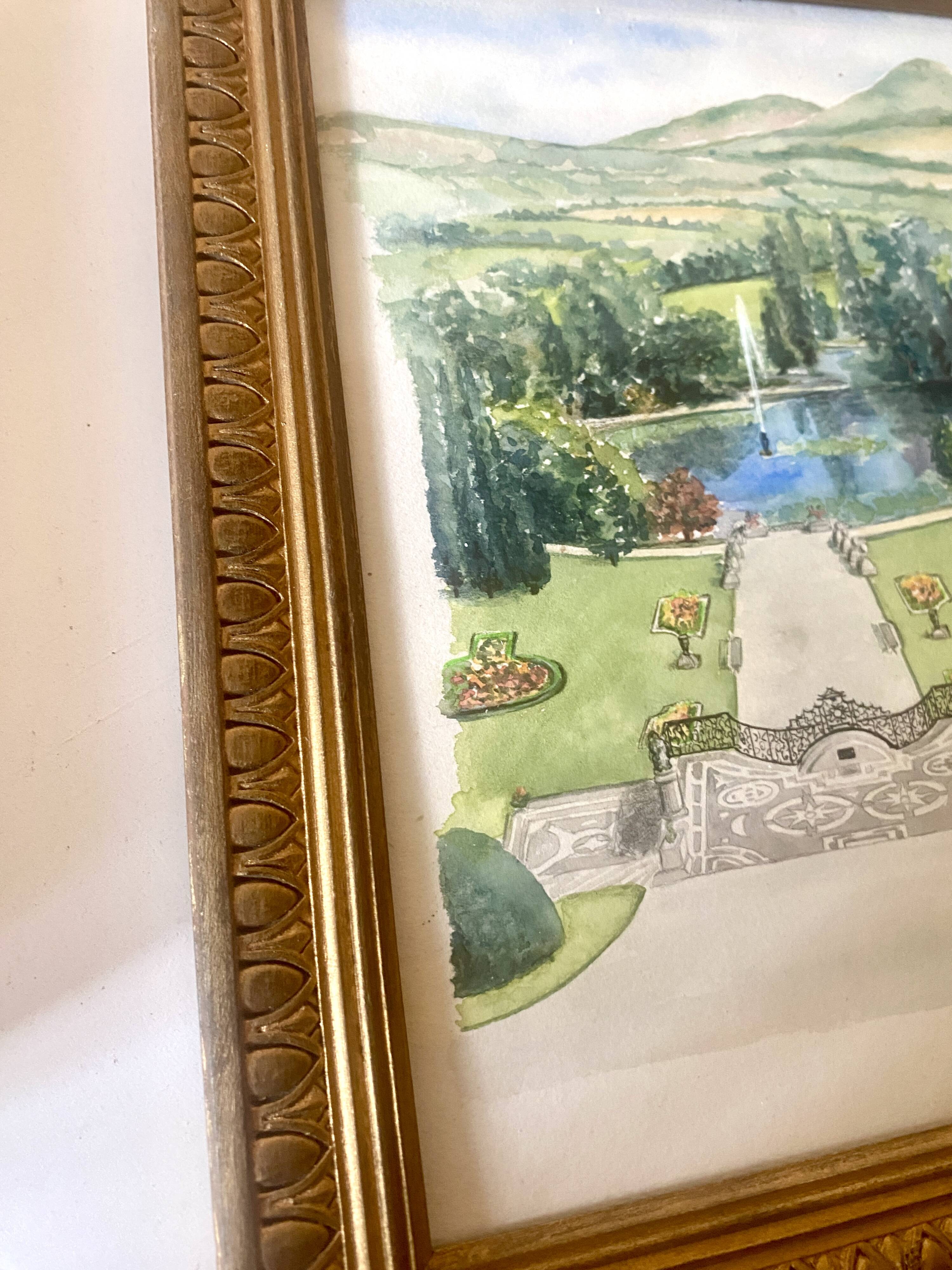 Illustration of a "French garden" under glass