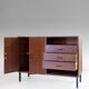 Mid Century Modern Rosewood Sideboard with Drawers, Italy 1970s