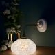 Vintage glass wall lamp with a white Clichy shade.