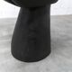 Black armchair chair in carved wood in the shape of a hand