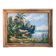 Huile sur toile paysage cabane pêcheur, Congo signée Remilandou XXème