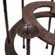 Vintage spiral wrought iron candle holder 1970s Austria
