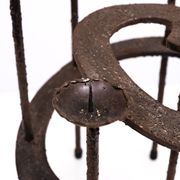 Vintage spiral wrought iron candle holder 1970s Austria