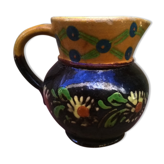 Alsatian-decorated terracotta pitcher