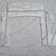 Pompadour fireplace in white Carrara marble