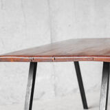 Solid wood coffee table and metal feet-1960