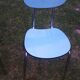 4 chaises vintages en formica bleues
