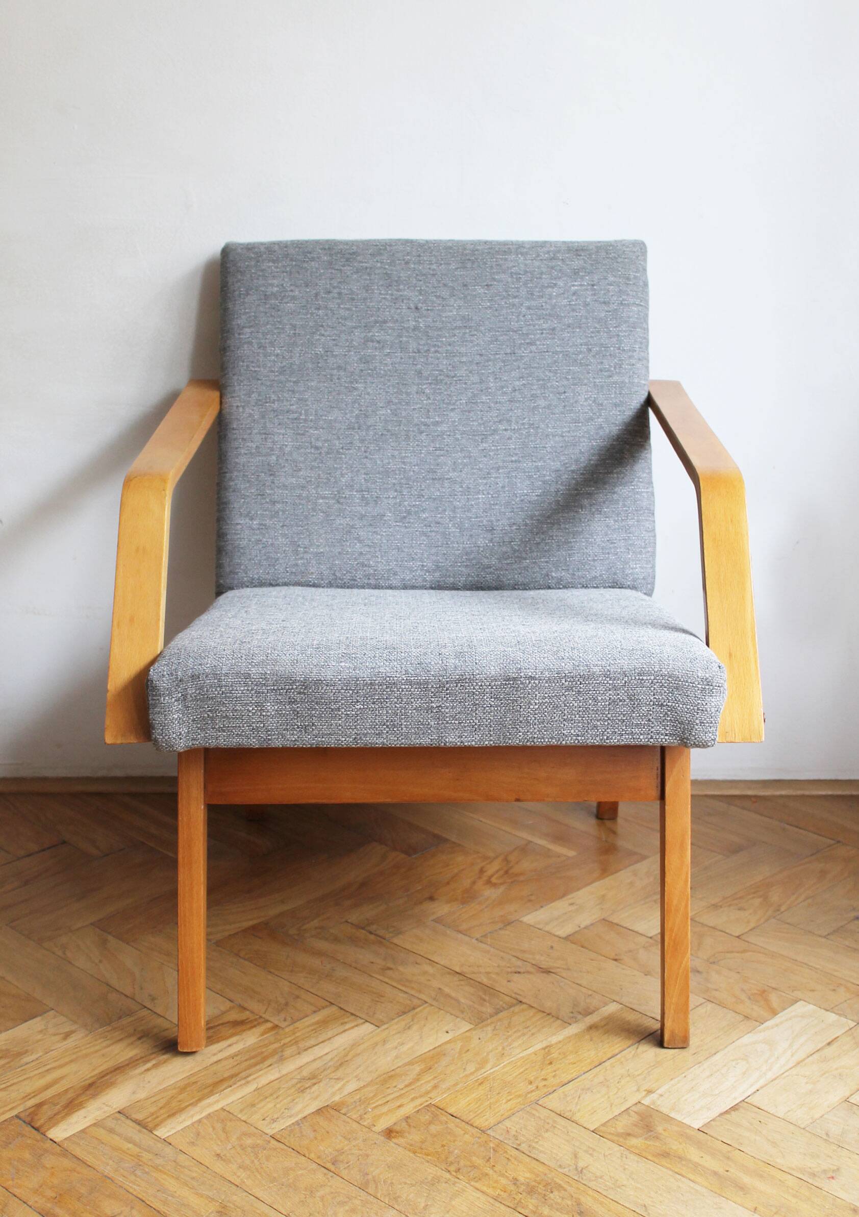 Pair of 1970s Armchairs by Mier with new fabric