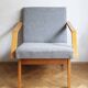 Pair of 1970s Armchairs by Mier with new fabric