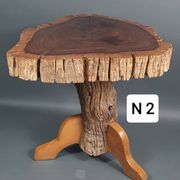 Tabouret ou bout de canapé brutaliste en teck 13 kg, 2 disponibles D344 /1/