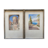 Paintings during watercolors around 1911 signed Views of Marseille