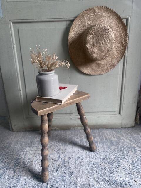 Small solid wood stool