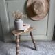 Small solid wood stool