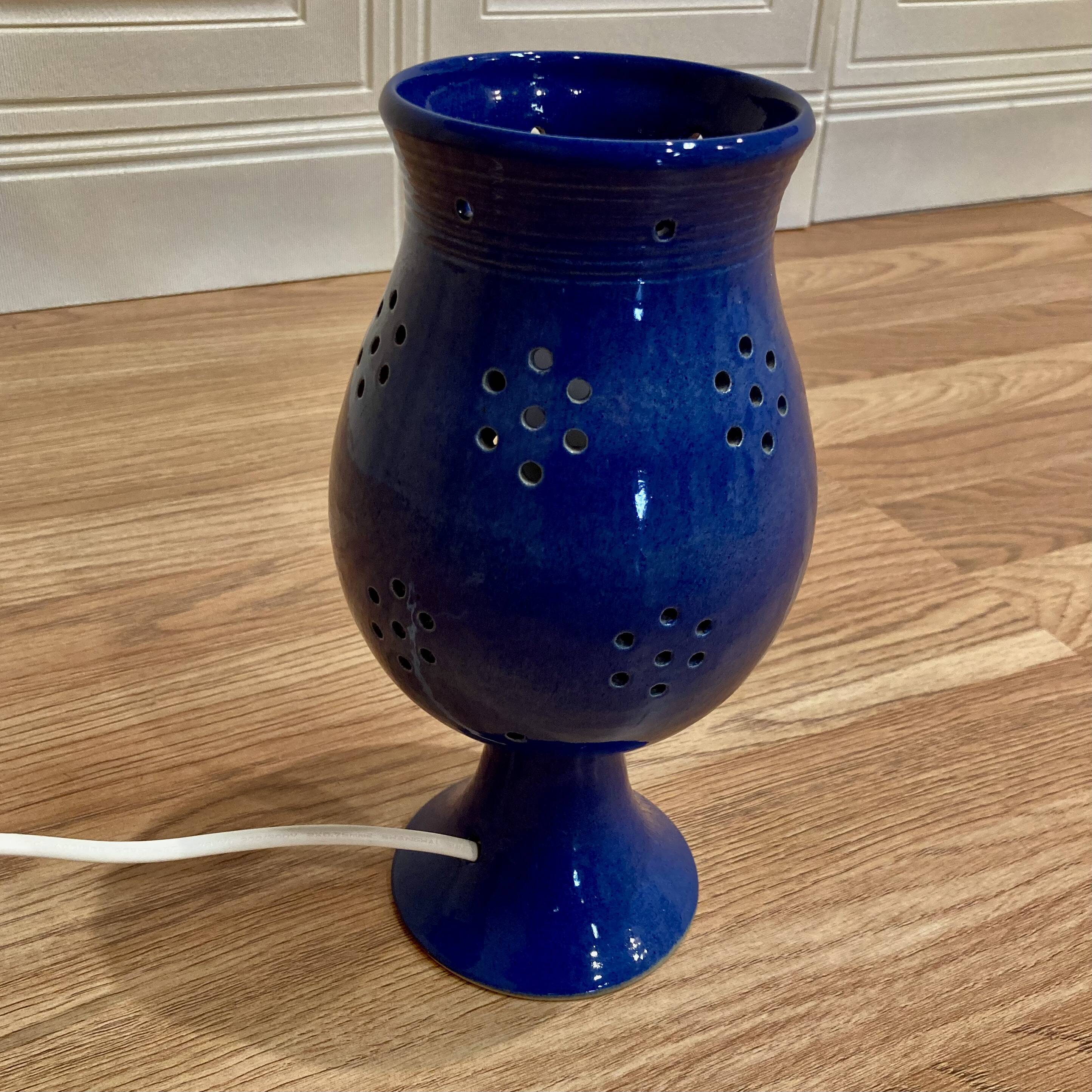 GLAZED CLAY LAMP "SCANDINAVIAN DESIGN".