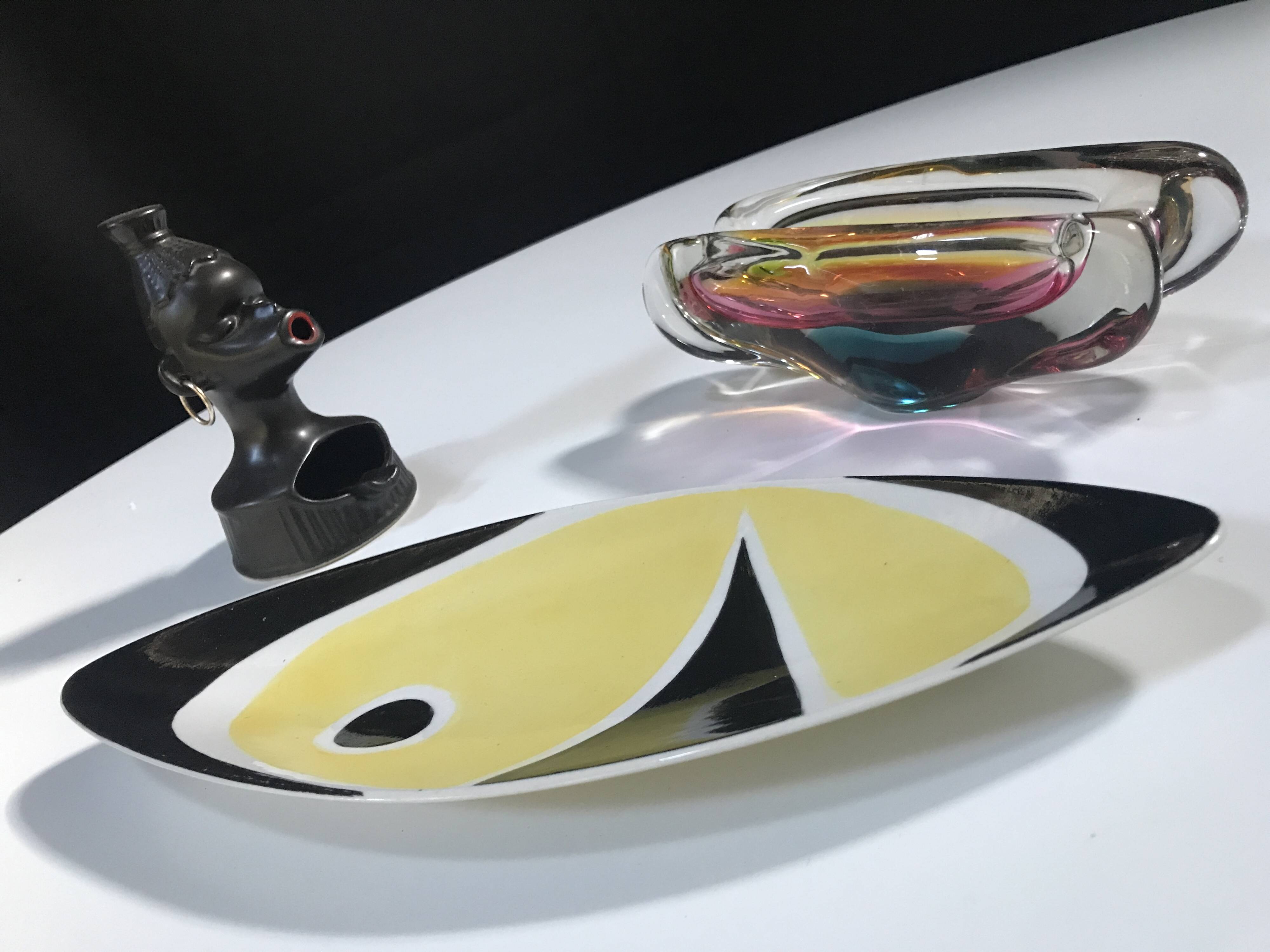 Dish • Vintage Centerpiece • “9736” • Kovács István • Zsolnay • 1962