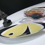 Plat • Centre de Table Vintage • « 9736 » • Kovács István • Zsolnay • 1962