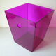 Paper basket in plexi purple eggplant transparent deco office design