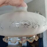 Frosted and smoked glass globe