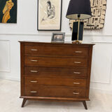 Vintage chest of drawers with splayed legs