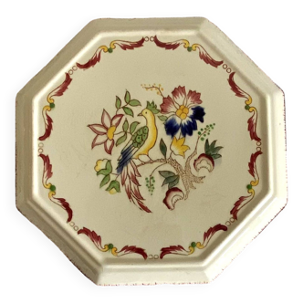 Longwy earthenware trivet octagonal vintage tableware ACC-7140