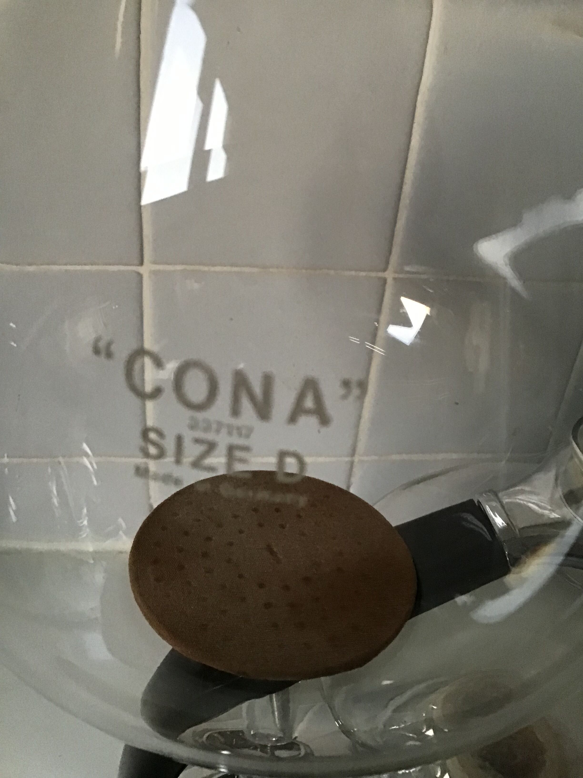 Cona coffee maker with complete depression