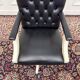 Classic English White Chesterfield Office Chair