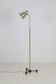 Dansa lamp / C. V. Østergaard floor lamp / reading lamp with "rocket" base / 1960s / 1970s / brass / Danish modern design