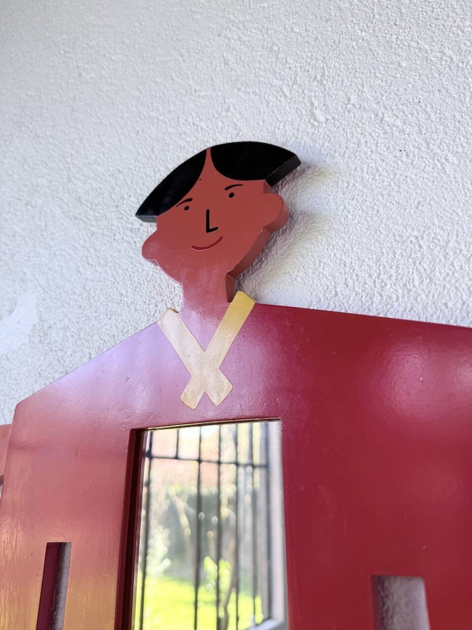 Child's character painted wooden mirror
