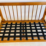 Scandinavian teak banquette for two, circa 1960.