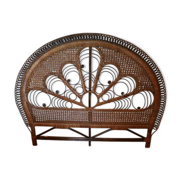 Brown peacock headboard for a 140cm bed.