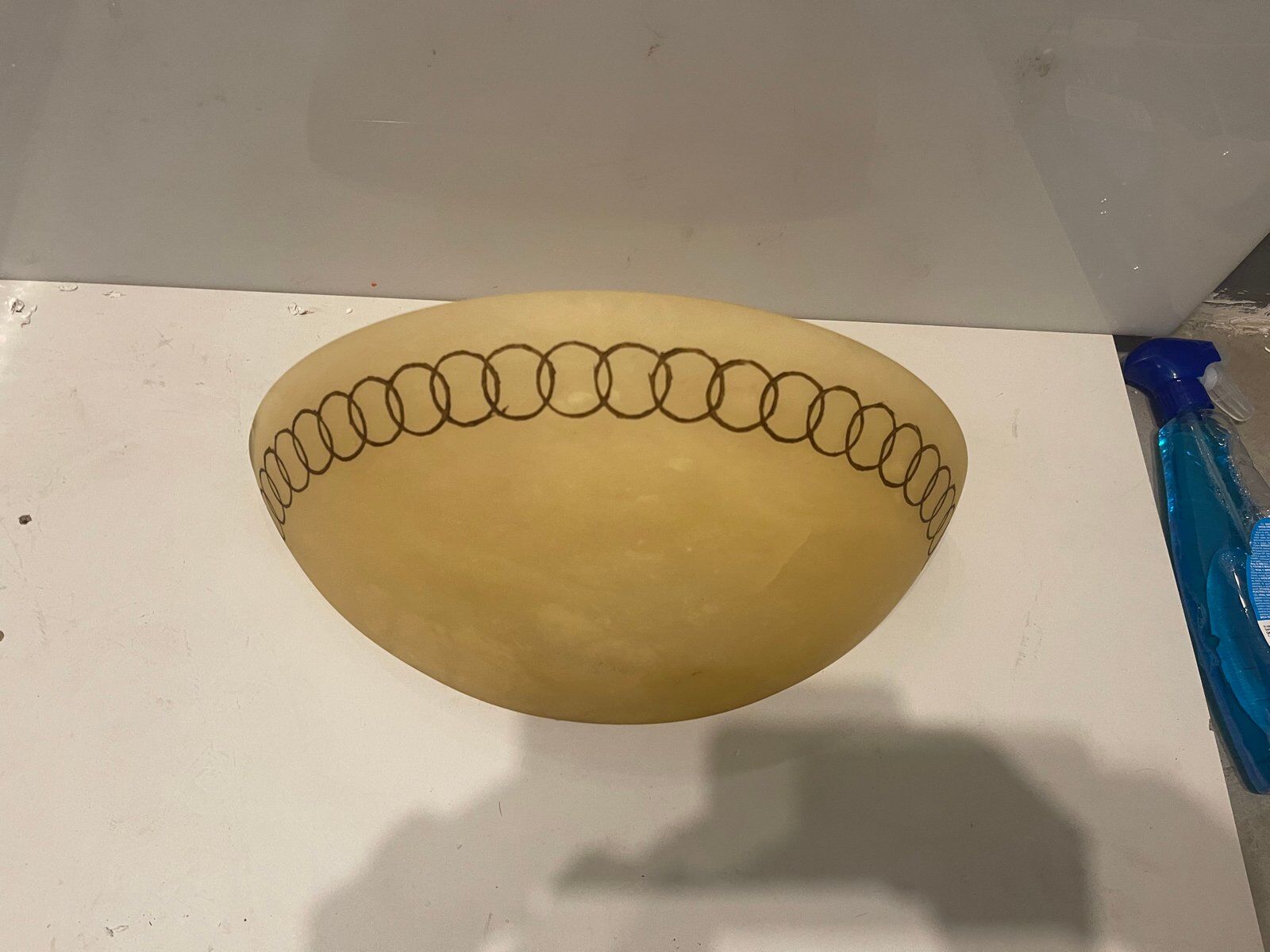 Marbled glass sconces, 1980