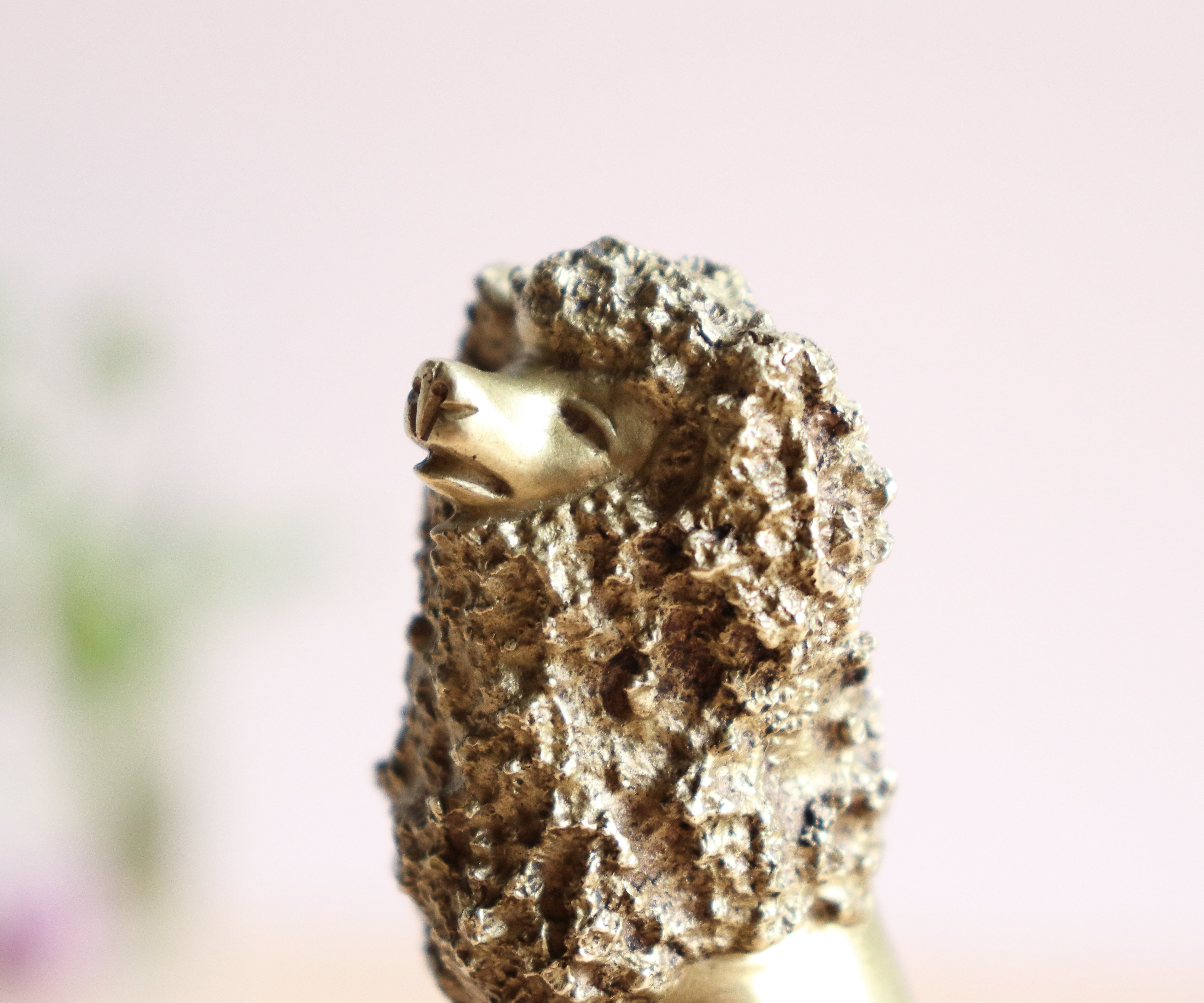 Royal poodle in gilded bronze, nineteenth century