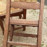 Paire de chaises paillé