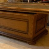 Oak and slate coffee table
