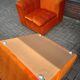 Large Mid Century sectional sofa of 6 elements in orange velvet