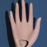 Pink vintage ceramic hand baguier